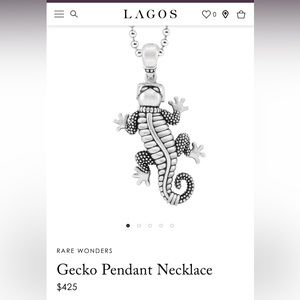 LAGOS Rare Wonders Gecko Pendant Necklace